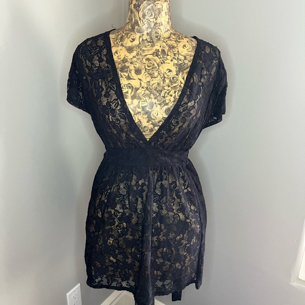 Anthro Black Lace Tunic